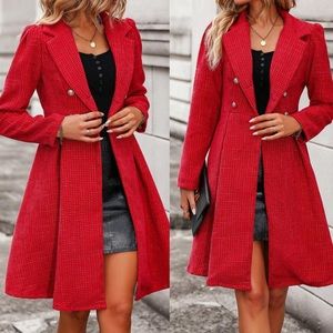 Elegant Red Women's Coat